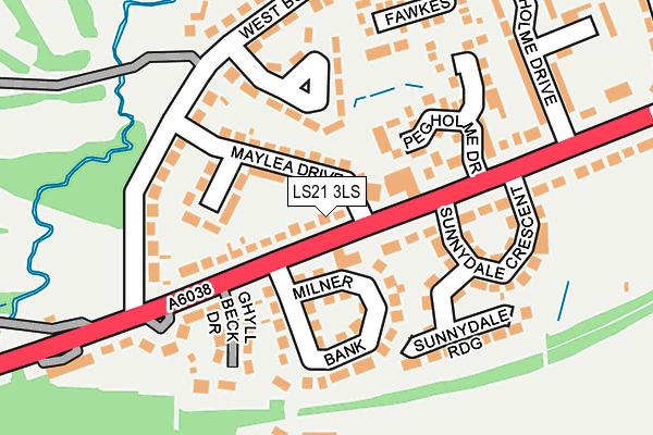 LS21 3LS map - OS OpenMap – Local (Ordnance Survey)