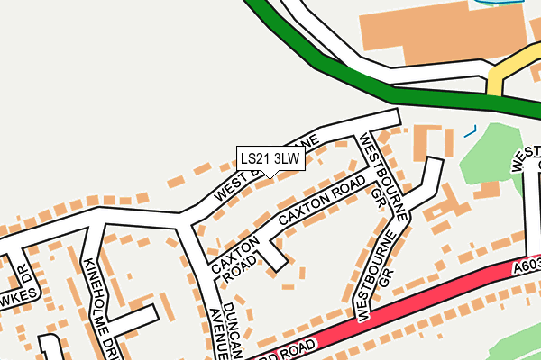 LS21 3LW map - OS OpenMap – Local (Ordnance Survey)
