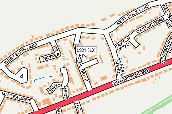 LS21 3LX map - OS OpenMap – Local (Ordnance Survey)