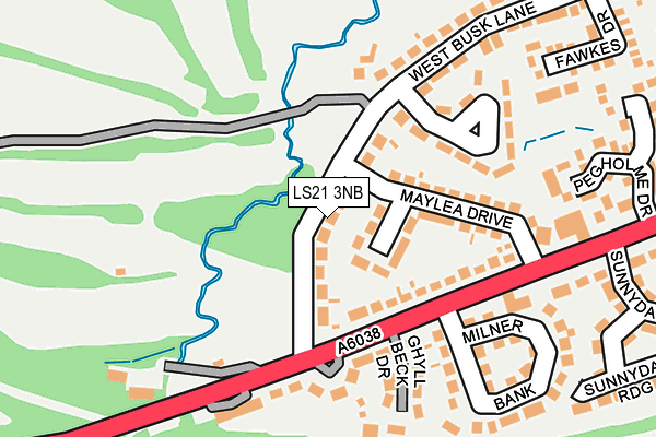 LS21 3NB map - OS OpenMap – Local (Ordnance Survey)