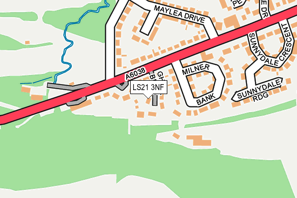 LS21 3NF map - OS OpenMap – Local (Ordnance Survey)