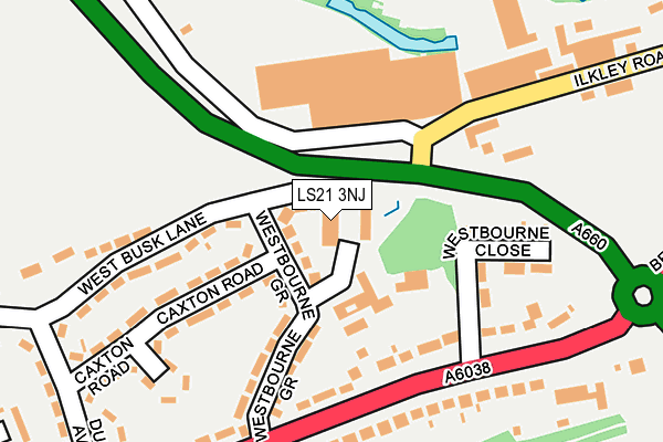 LS21 3NJ map - OS OpenMap – Local (Ordnance Survey)