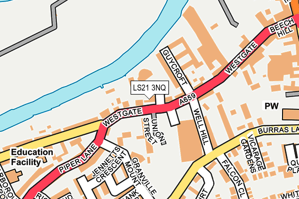 LS21 3NQ map - OS OpenMap – Local (Ordnance Survey)