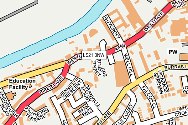 LS21 3NW map - OS OpenMap – Local (Ordnance Survey)