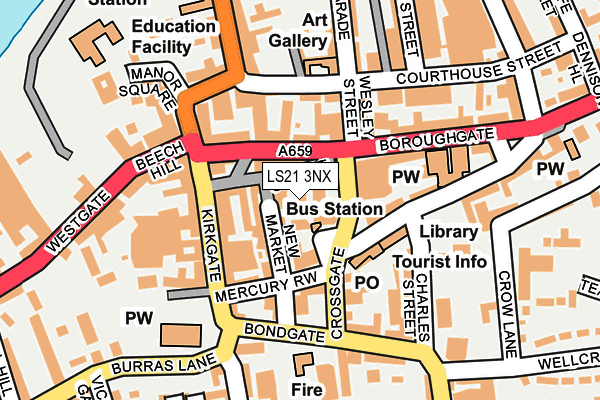 LS21 3NX map - OS OpenMap – Local (Ordnance Survey)