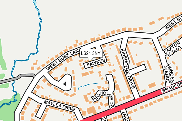 LS21 3NY map - OS OpenMap – Local (Ordnance Survey)