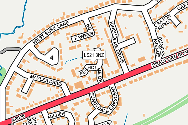 LS21 3NZ map - OS OpenMap – Local (Ordnance Survey)