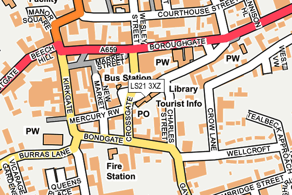 LS21 3XZ map - OS OpenMap – Local (Ordnance Survey)