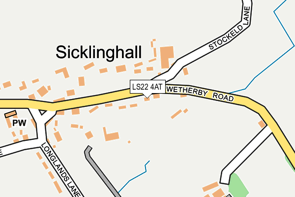 LS22 4AT map - OS OpenMap – Local (Ordnance Survey)