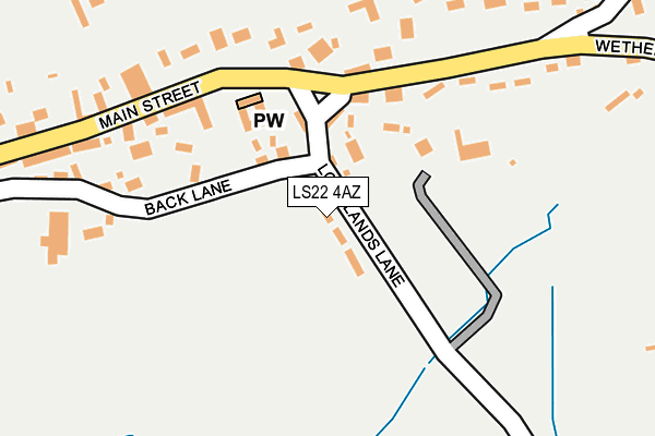 LS22 4AZ map - OS OpenMap – Local (Ordnance Survey)