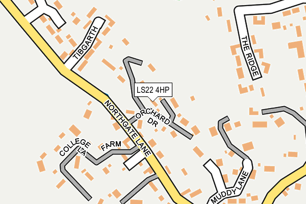 LS22 4HP map - OS OpenMap – Local (Ordnance Survey)