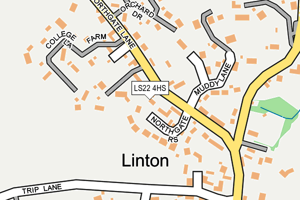 LS22 4HS map - OS OpenMap – Local (Ordnance Survey)