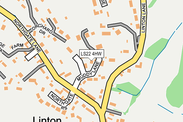 LS22 4HW map - OS OpenMap – Local (Ordnance Survey)