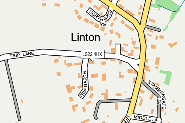 LS22 4HX map - OS OpenMap – Local (Ordnance Survey)