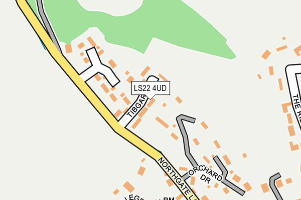 LS22 4UD map - OS OpenMap – Local (Ordnance Survey)