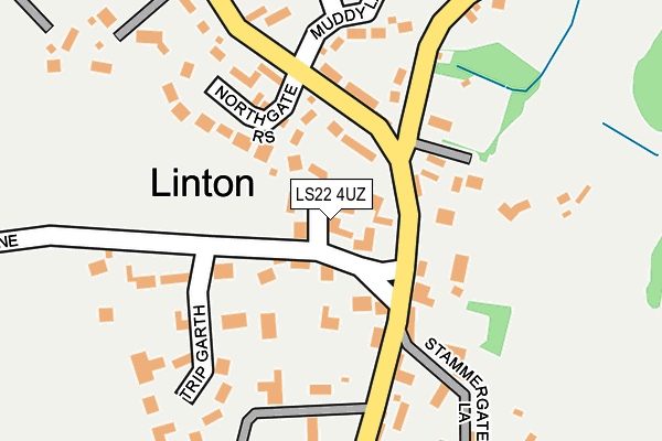 LS22 4UZ map - OS OpenMap – Local (Ordnance Survey)