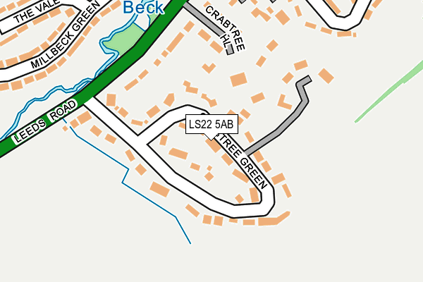 LS22 5AB map - OS OpenMap – Local (Ordnance Survey)