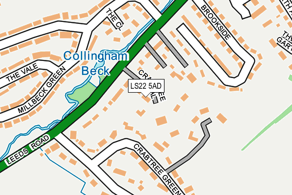 LS22 5AD map - OS OpenMap – Local (Ordnance Survey)
