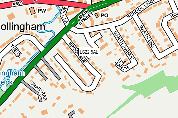 LS22 5AL map - OS OpenMap – Local (Ordnance Survey)