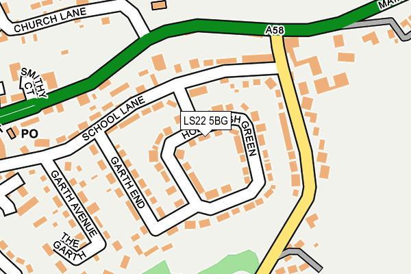 LS22 5BG map - OS OpenMap – Local (Ordnance Survey)