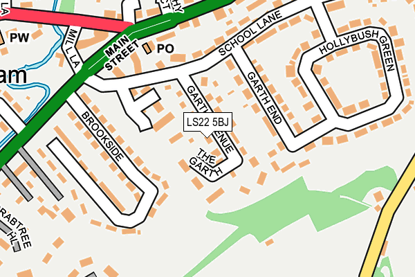 LS22 5BJ map - OS OpenMap – Local (Ordnance Survey)