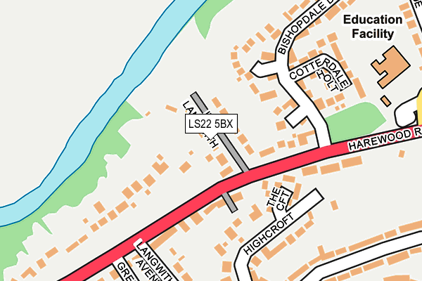 LS22 5BX map - OS OpenMap – Local (Ordnance Survey)