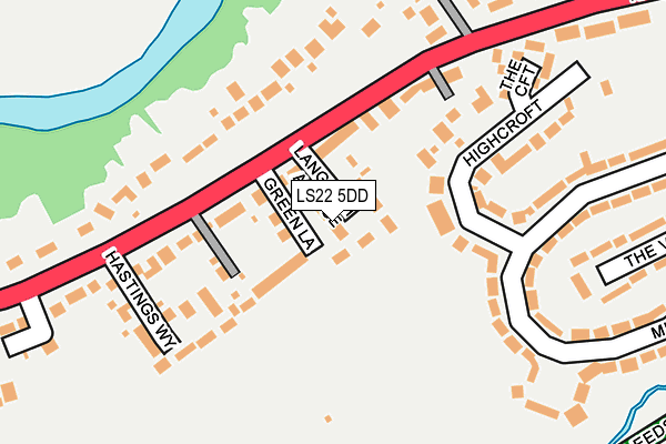 LS22 5DD map - OS OpenMap – Local (Ordnance Survey)