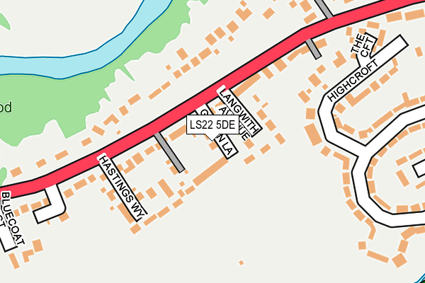 LS22 5DE map - OS OpenMap – Local (Ordnance Survey)
