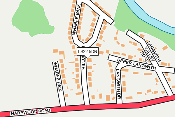 LS22 5DN map - OS OpenMap – Local (Ordnance Survey)