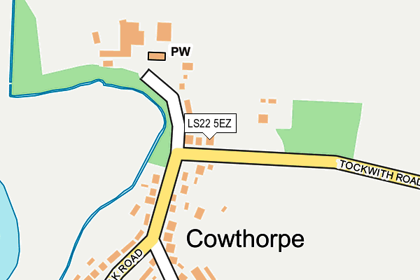 LS22 5EZ map - OS OpenMap – Local (Ordnance Survey)