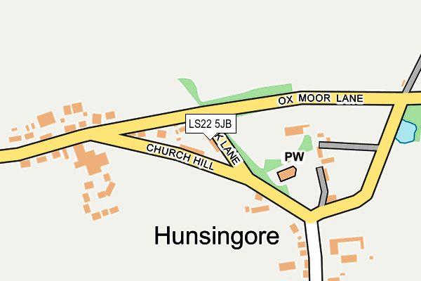 LS22 5JB map - OS OpenMap – Local (Ordnance Survey)