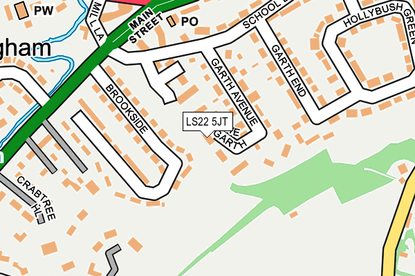 LS22 5JT map - OS OpenMap – Local (Ordnance Survey)