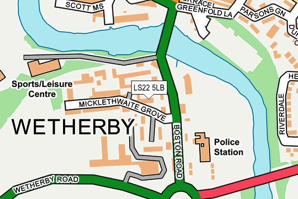 LS22 5LB map - OS OpenMap – Local (Ordnance Survey)