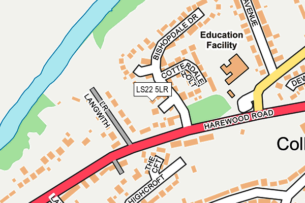 LS22 5LR map - OS OpenMap – Local (Ordnance Survey)