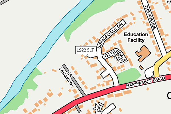 LS22 5LT map - OS OpenMap – Local (Ordnance Survey)
