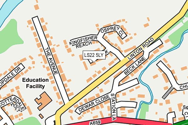 LS22 5LY map - OS OpenMap – Local (Ordnance Survey)