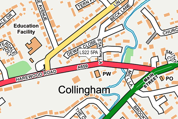 LS22 5PA map - OS OpenMap – Local (Ordnance Survey)