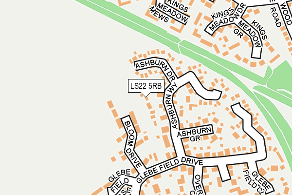 LS22 5RB map - OS OpenMap – Local (Ordnance Survey)