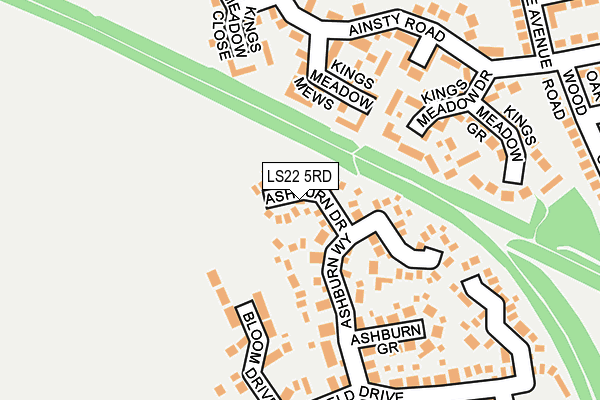 LS22 5RD map - OS OpenMap – Local (Ordnance Survey)