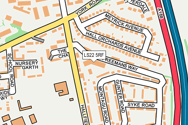LS22 5RF map - OS OpenMap – Local (Ordnance Survey)