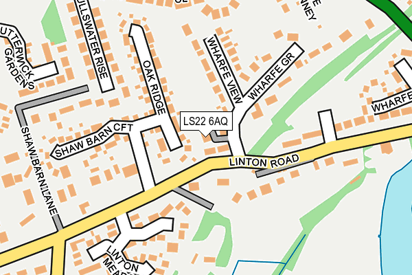 LS22 6AQ map - OS OpenMap – Local (Ordnance Survey)