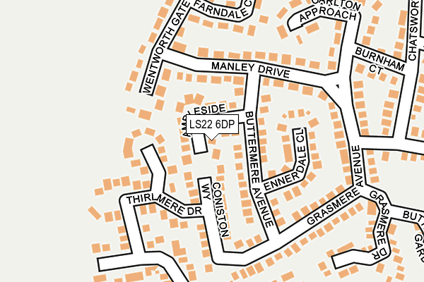 LS22 6DP map - OS OpenMap – Local (Ordnance Survey)