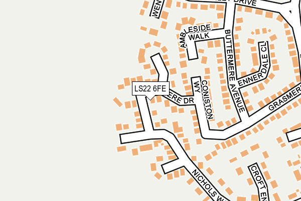 LS22 6FE map - OS OpenMap – Local (Ordnance Survey)