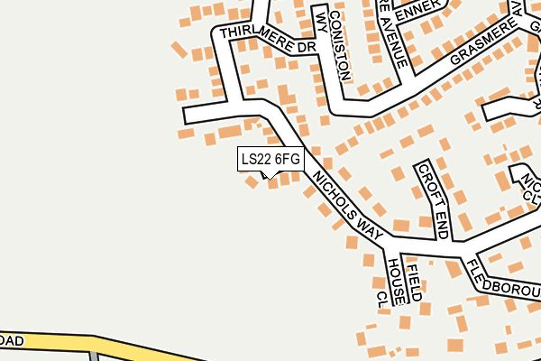 LS22 6FG map - OS OpenMap – Local (Ordnance Survey)