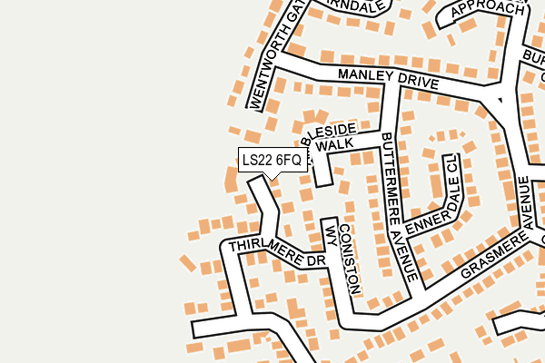 LS22 6FQ map - OS OpenMap – Local (Ordnance Survey)