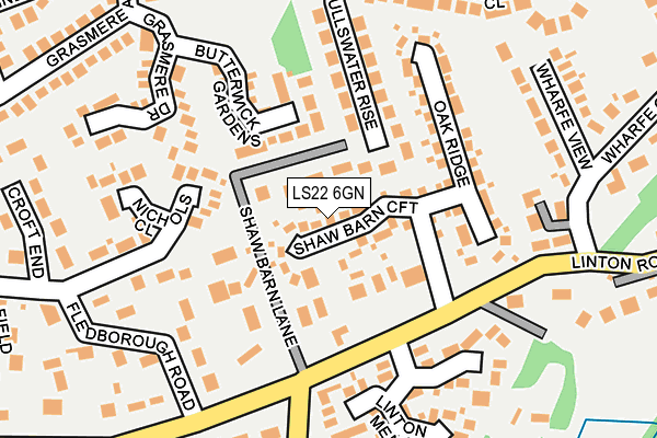 LS22 6GN map - OS OpenMap – Local (Ordnance Survey)