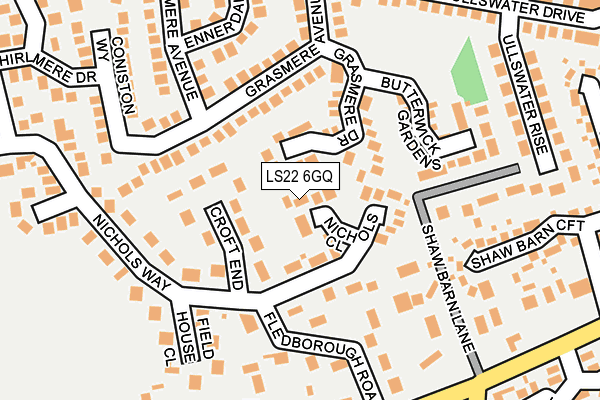 LS22 6GQ map - OS OpenMap – Local (Ordnance Survey)