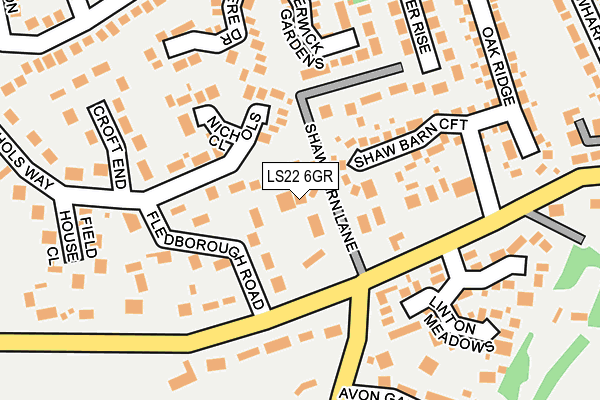 LS22 6GR map - OS OpenMap – Local (Ordnance Survey)