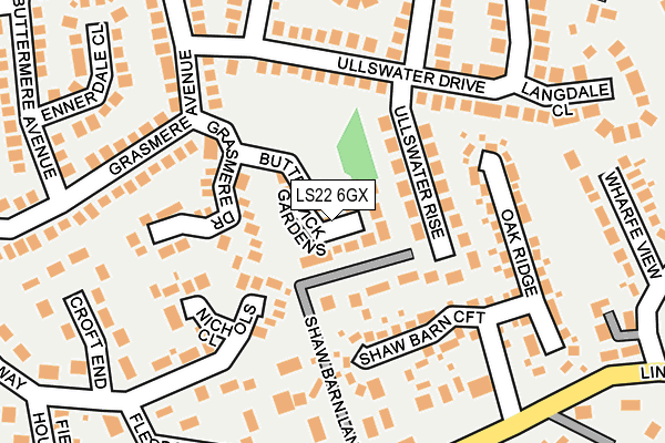LS22 6GX map - OS OpenMap – Local (Ordnance Survey)
