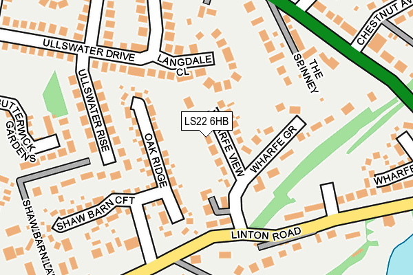 LS22 6HB map - OS OpenMap – Local (Ordnance Survey)